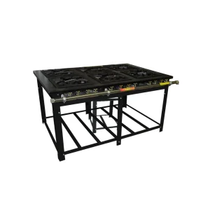Fogão Industrial Venâncio Maxi 6 Bocas Duplas 40X40 C/ Pé