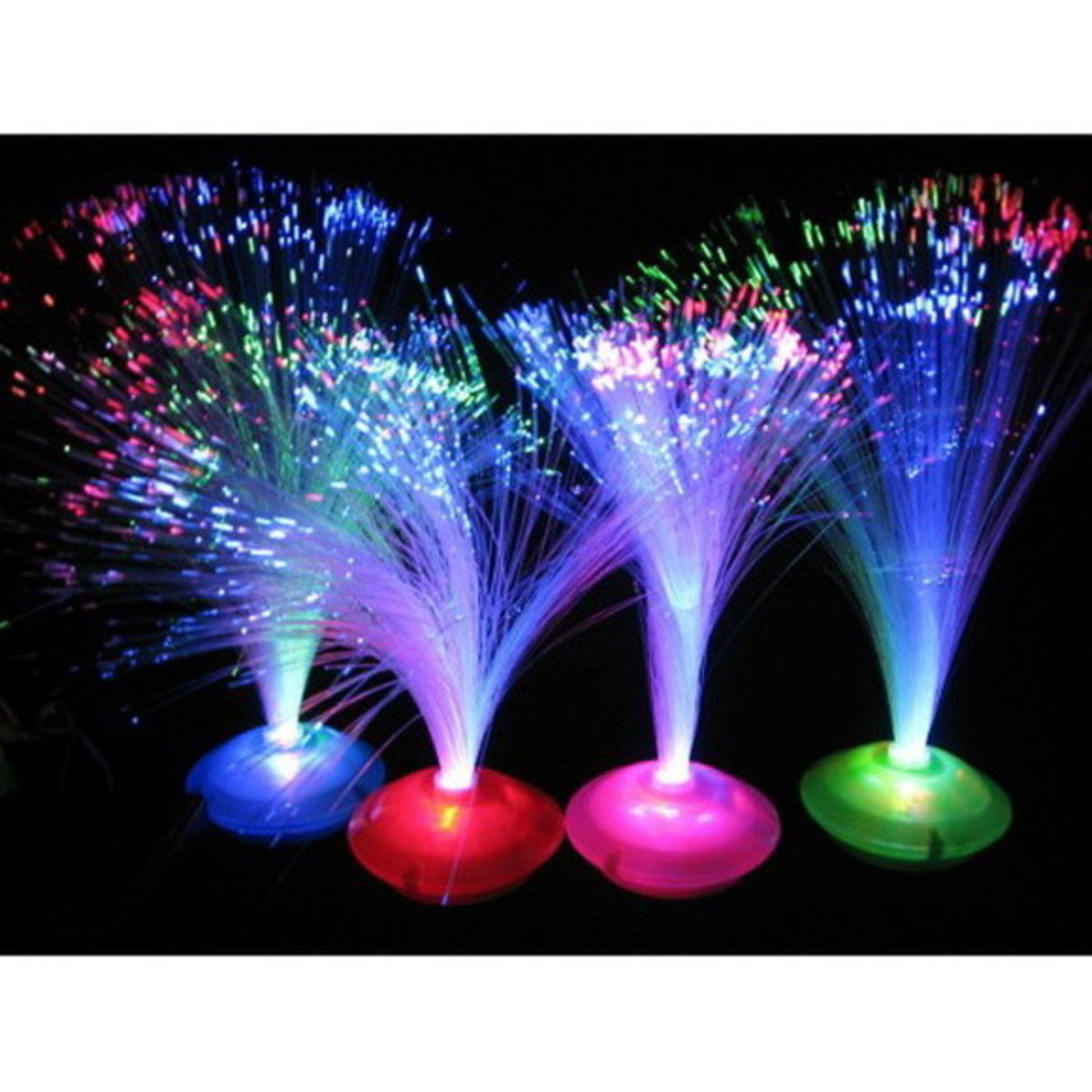 ABAJUR DE FIBRA OTICA COM PILHA