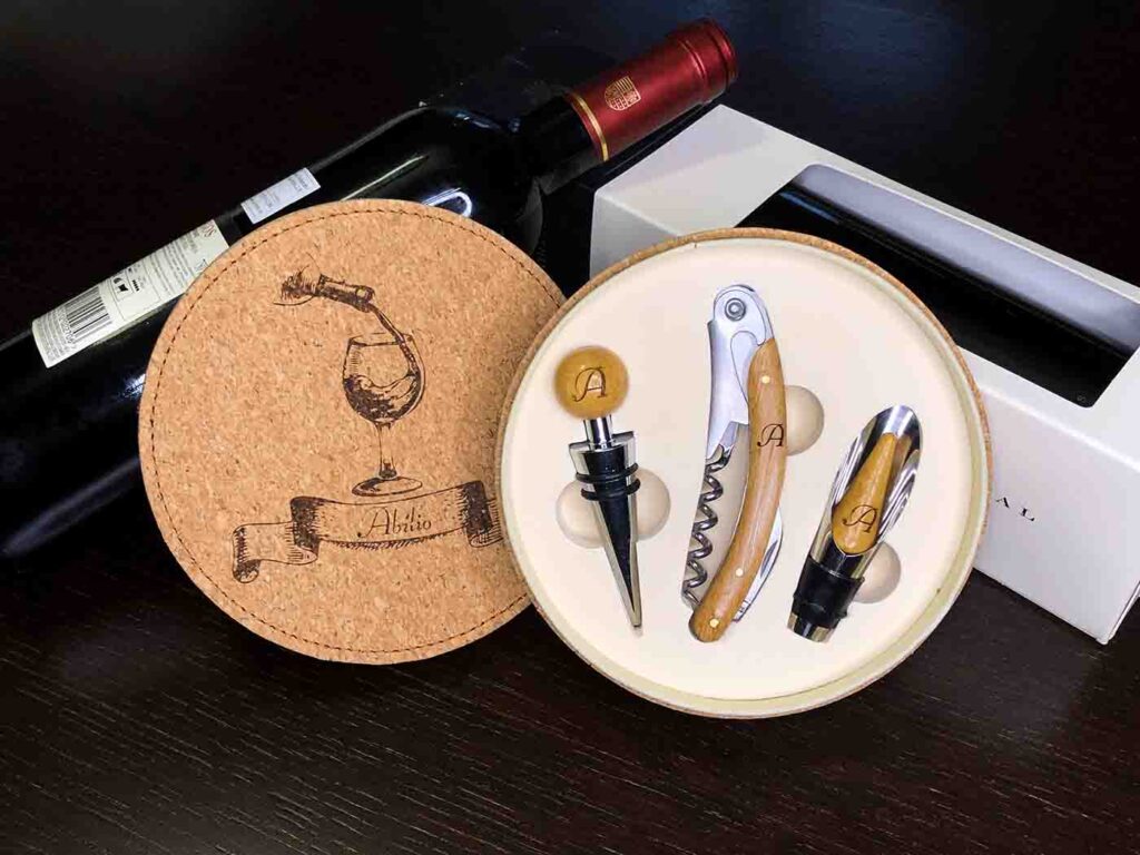 Conjunto Acessórios Vinho Personalizado