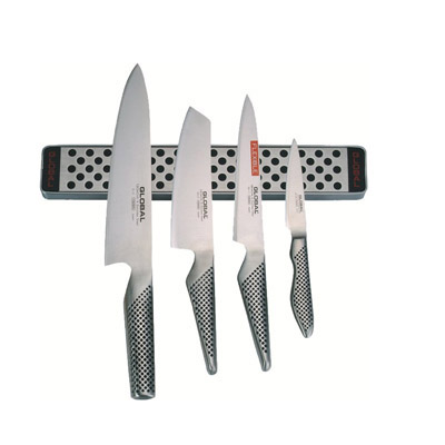 Facas Global G-251138/M30 – Conjunto de 4 facas (G-2, GS-5, GS-11 e GS-38) e 1 suporte magnético, G-42/31