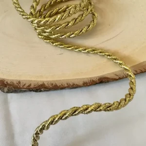 Cordão Versalhes — Lurex Dourado 5mm