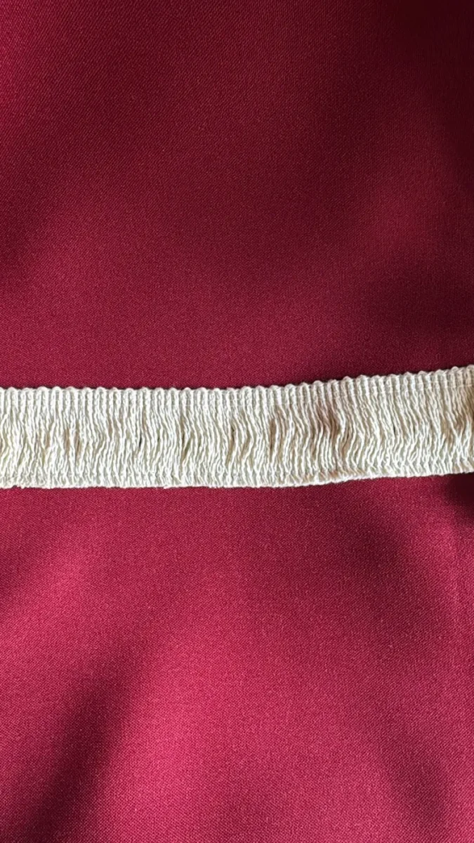 Franja Pluma de Algodão — Algodão 80% Natural 40mm