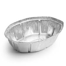 Forma de Alumínio Oval 2600 ml com Tampa (mangas de 100 Unidades)