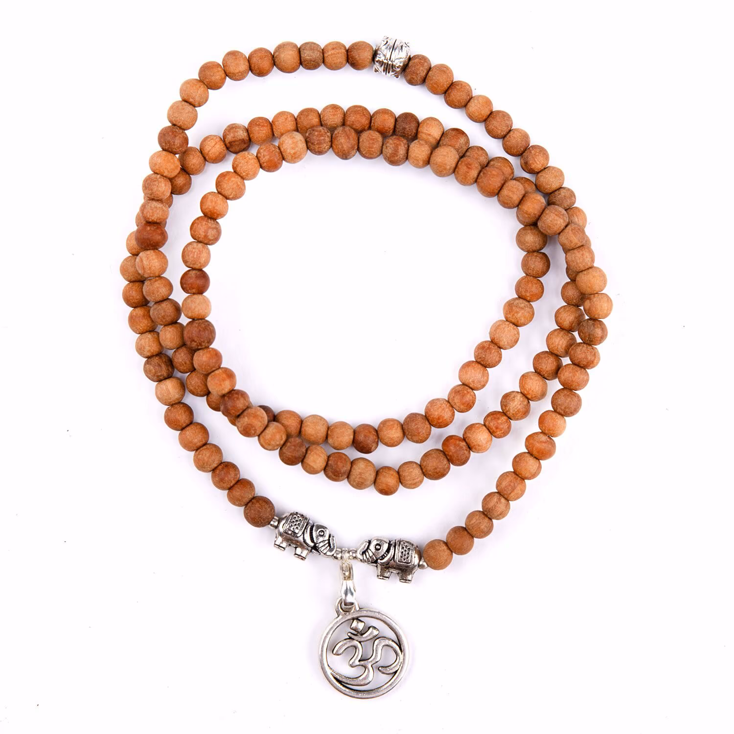 Pulseira-Colar Mala Sândalo Om